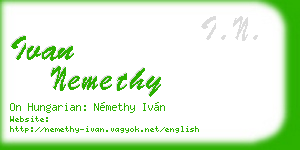 ivan nemethy business card